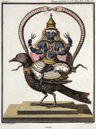 ポアソンによって刻まれたピエールソネラトによる「インドと中国への航海」からのサニ、1782年公開 作： Pierre Sonnerat